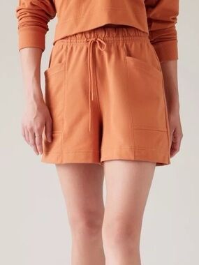 Athleta Burnt Orange Retroterry Sweat Shorts Loungewear Size XXS